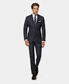 SUITSUPPLY Pure S110's Wool by Vitale Barberis Canonico, Italy Navy Lazio Suit Jacket
