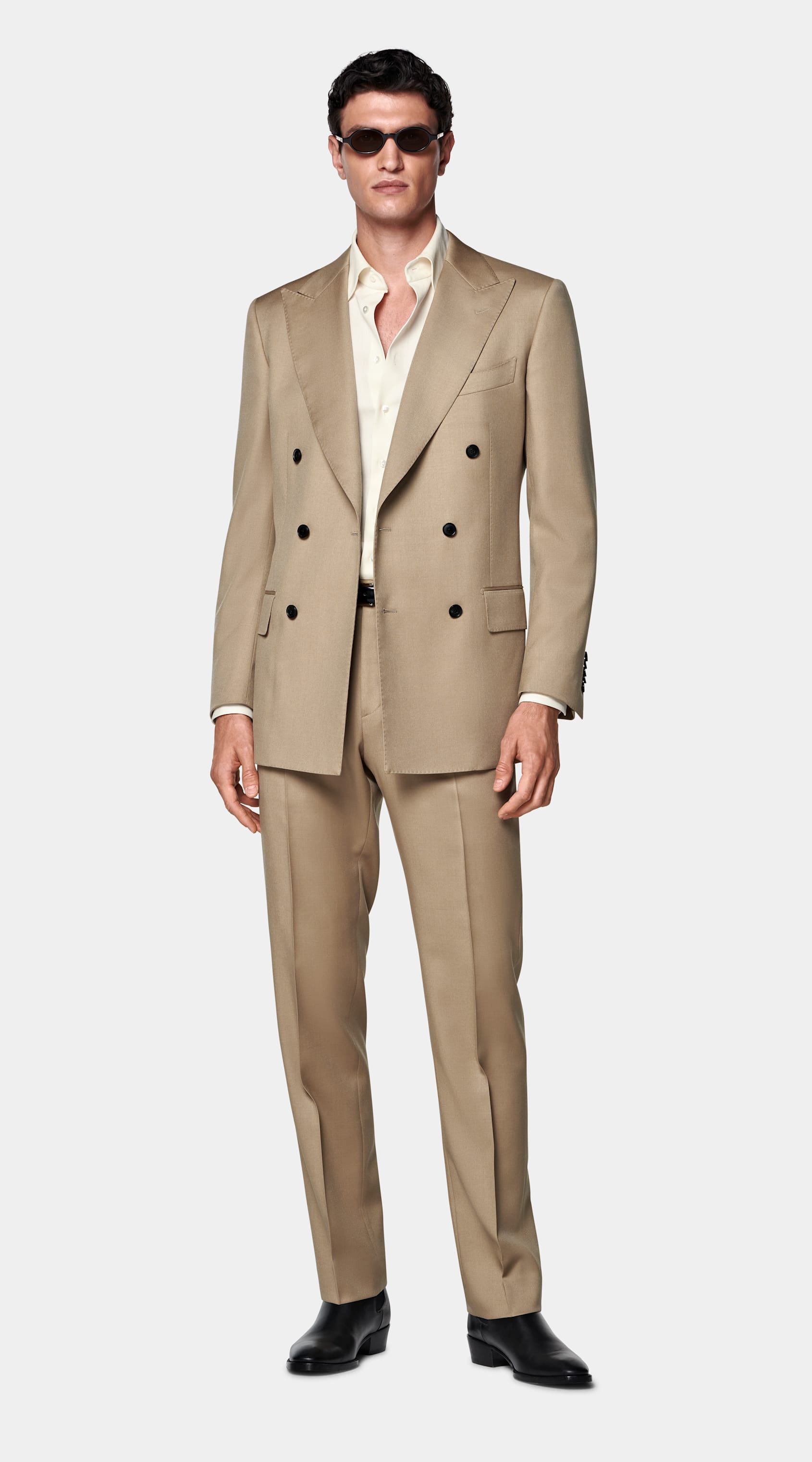 SUITSUPPLY All season Laine et mohair par Vitale Barberis Canonico, Italie Costume Milano coupe Tailored marron moyen