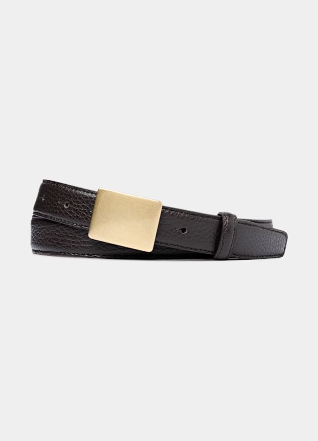 SUITSUPPLY Italian Cow Leather Dark Brown Belt
