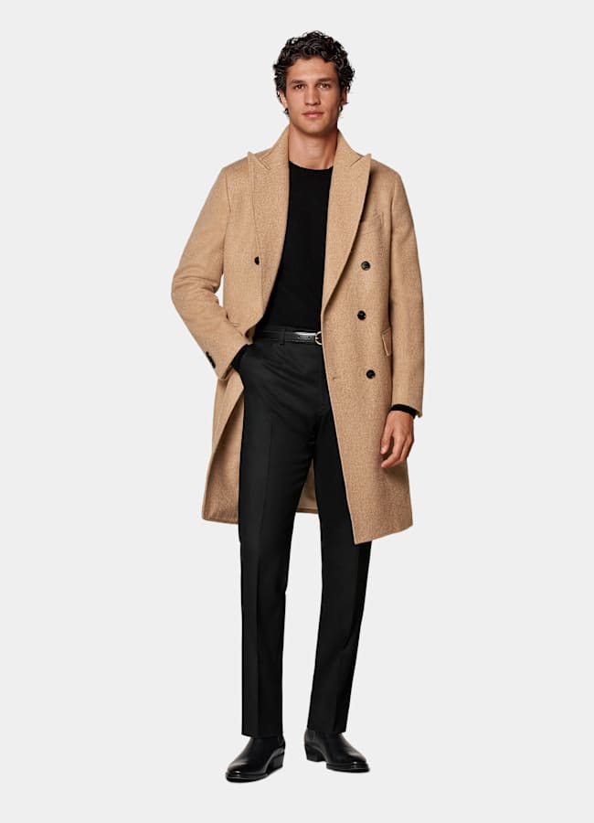 SUITSUPPLY Pure Camel by Rogna, Italy Mid Brown Belted Overcoat