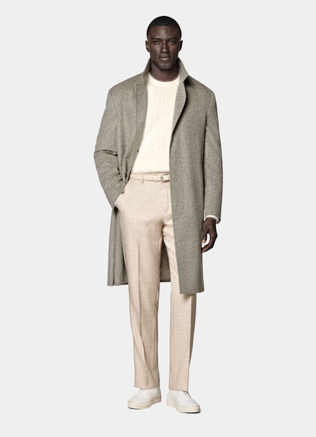 SUITSUPPLY Pure Wool Light Green Overcoat