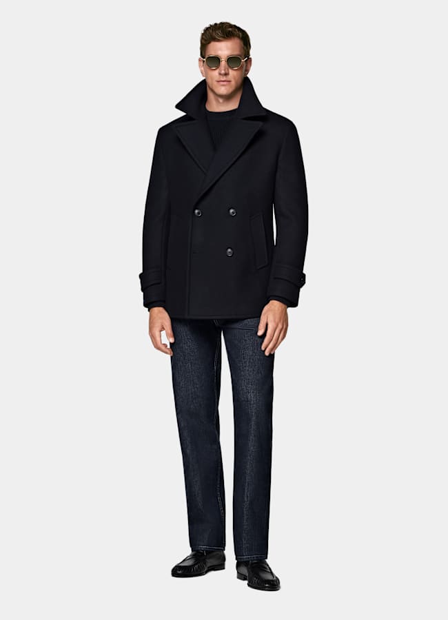 SUITSUPPLY Pure Wool Navy Peacoat