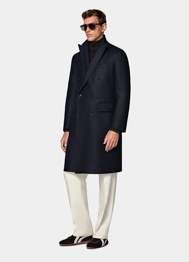 SUITSUPPLY Wolle Kaschmir von E.Thomas, Italien Mantel navy