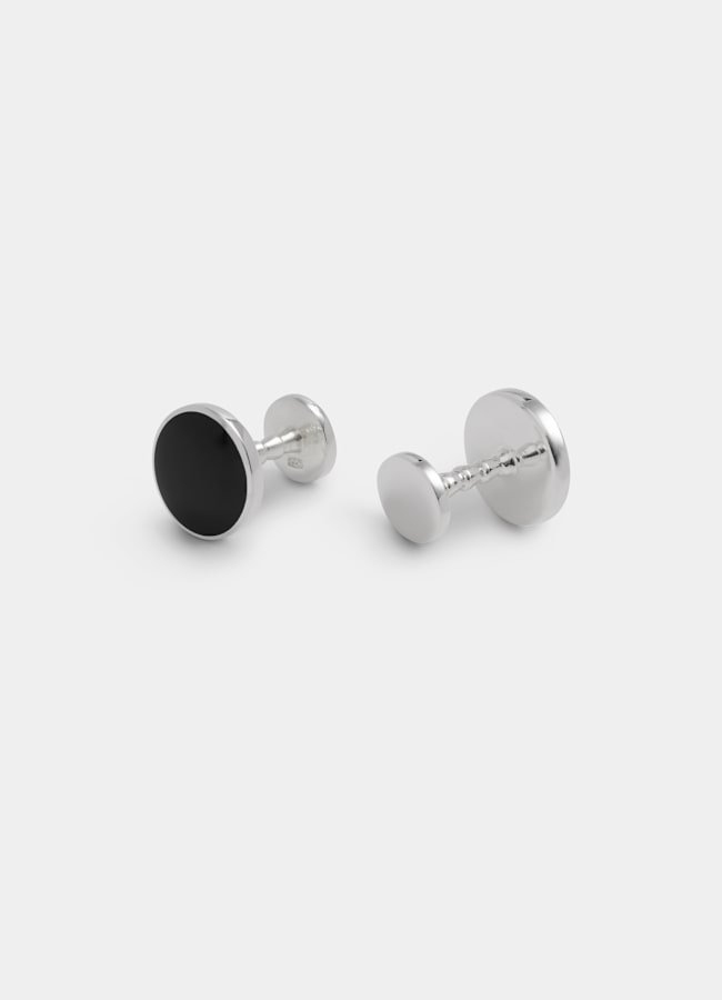 SUITSUPPLY Metal Silver Round Cufflinks