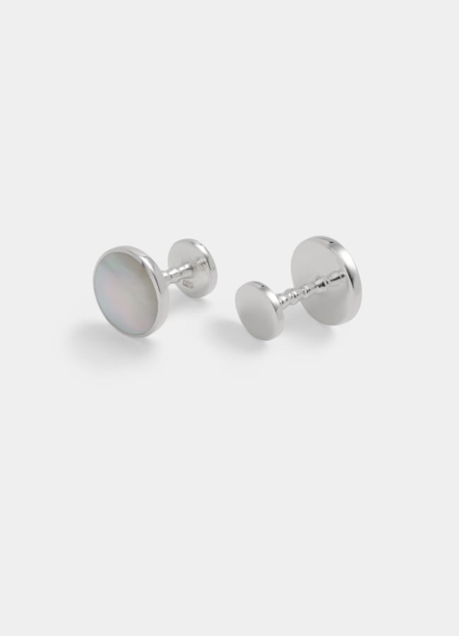 SUITSUPPLY Sterling Silver Silver Round Cufflinks