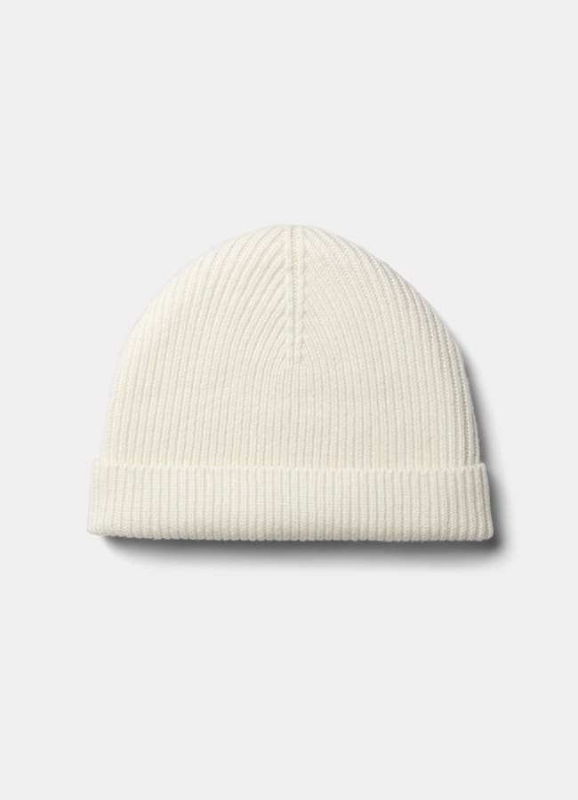 SUITSUPPLY Wool & Cashmere Off-White Beanie