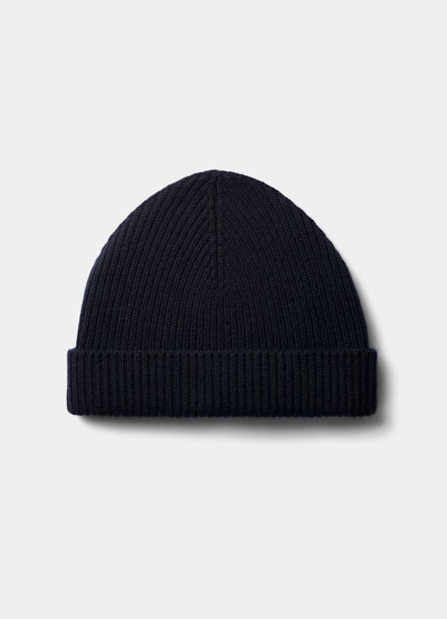 SUITSUPPLY Wool Cashmere Navy Beanie