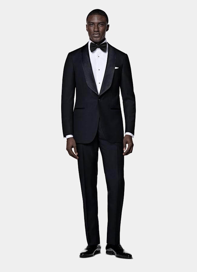 SUITSUPPLY All Season Pure S110's Wool by Vitale Barberis Canonico, Italy Navy Tailored Fit Havana Dinner Jacket