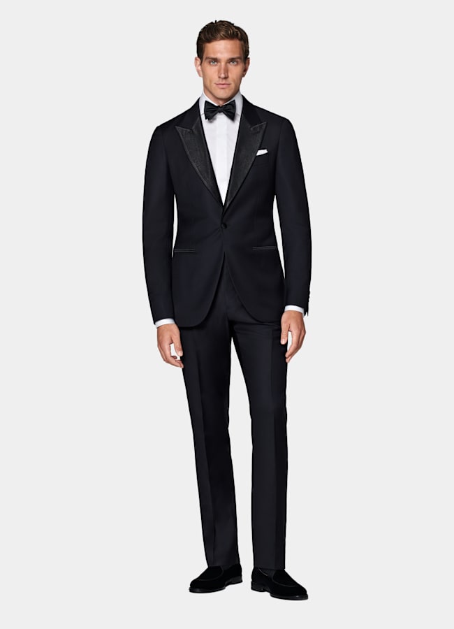 SUITSUPPLY All Season Pure S110's Wool by Vitale Barberis Canonico, Italy Navy Tailored Fit Lazio Dinner Jacket