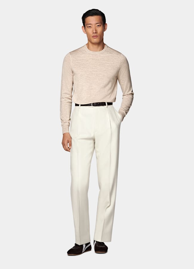 SUITSUPPLY Pure Wool Sand Merino Crewneck