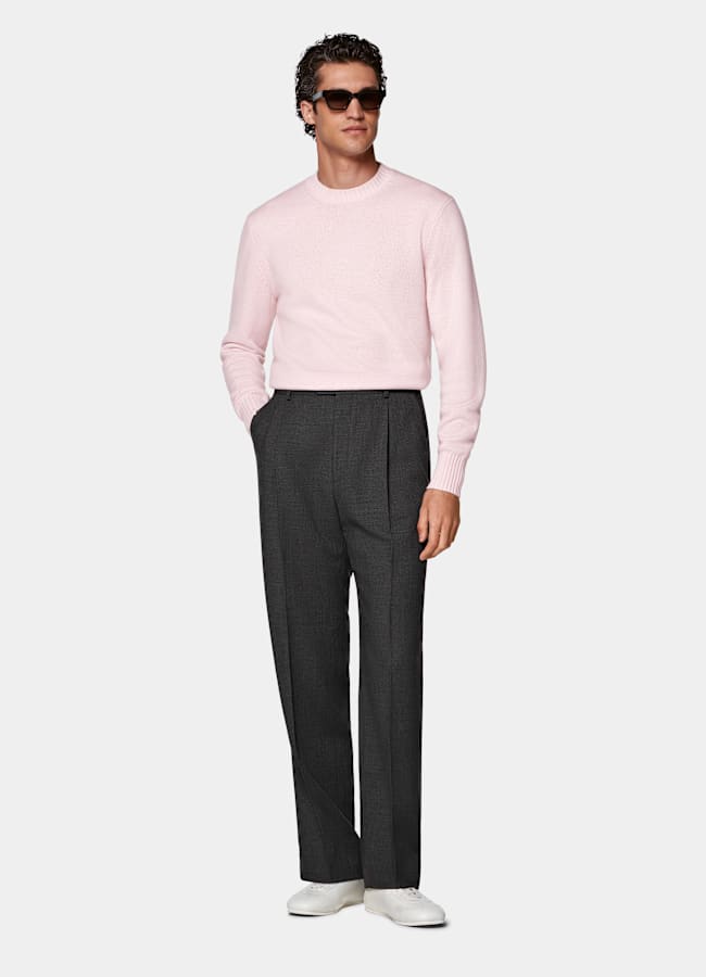 SUITSUPPLY Pure Cashmere Pink Crewneck