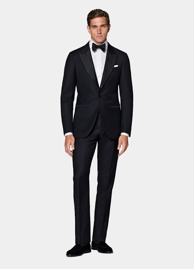 SUITSUPPLY All Season Pure S110's Wool by Vitale Barberis Canonico, Italy  Navy Tailored Fit Lazio Tuxedo