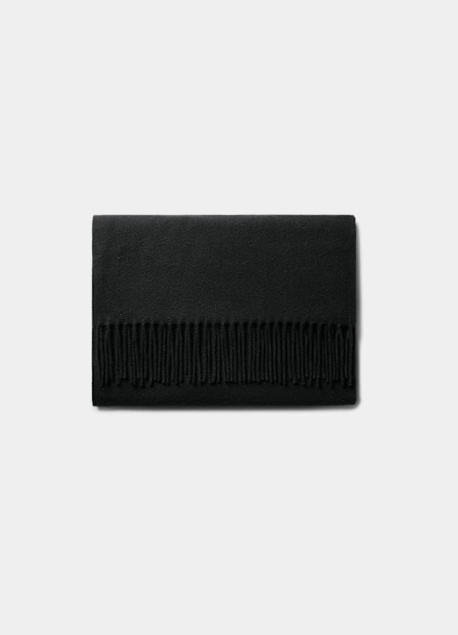 SUITSUPPLY Pure Cashmere Black Scarf