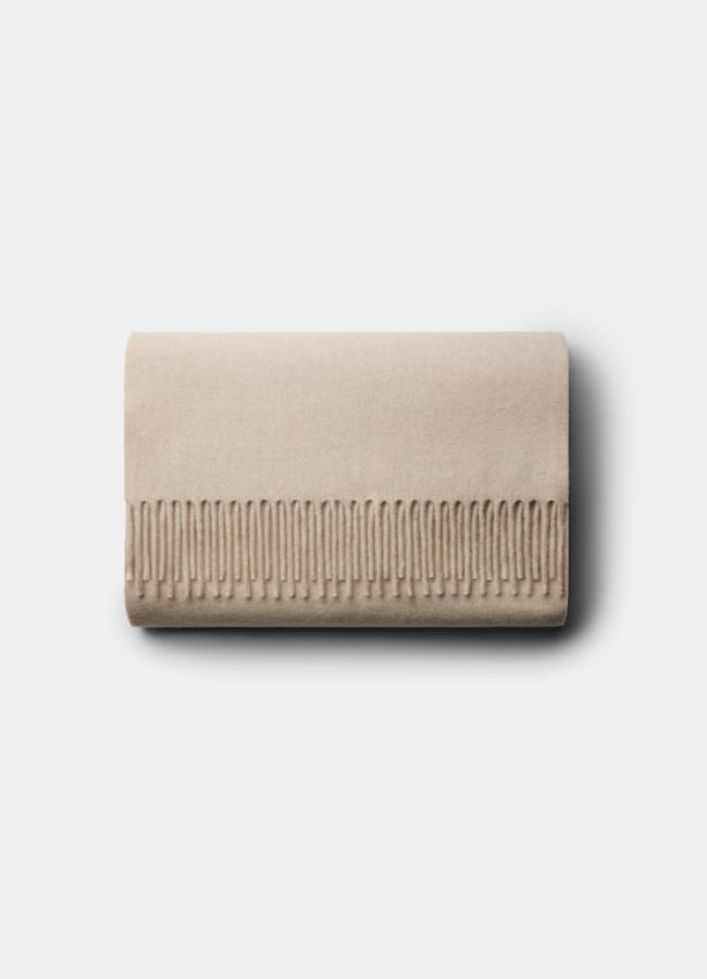 SUITSUPPLY Pure Cashmere Light Brown Scarf