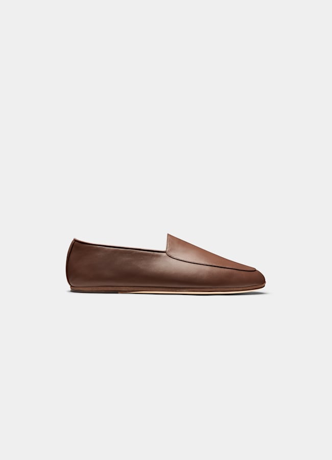SUITSUPPLY Italian Calf Leather Brown Loafer