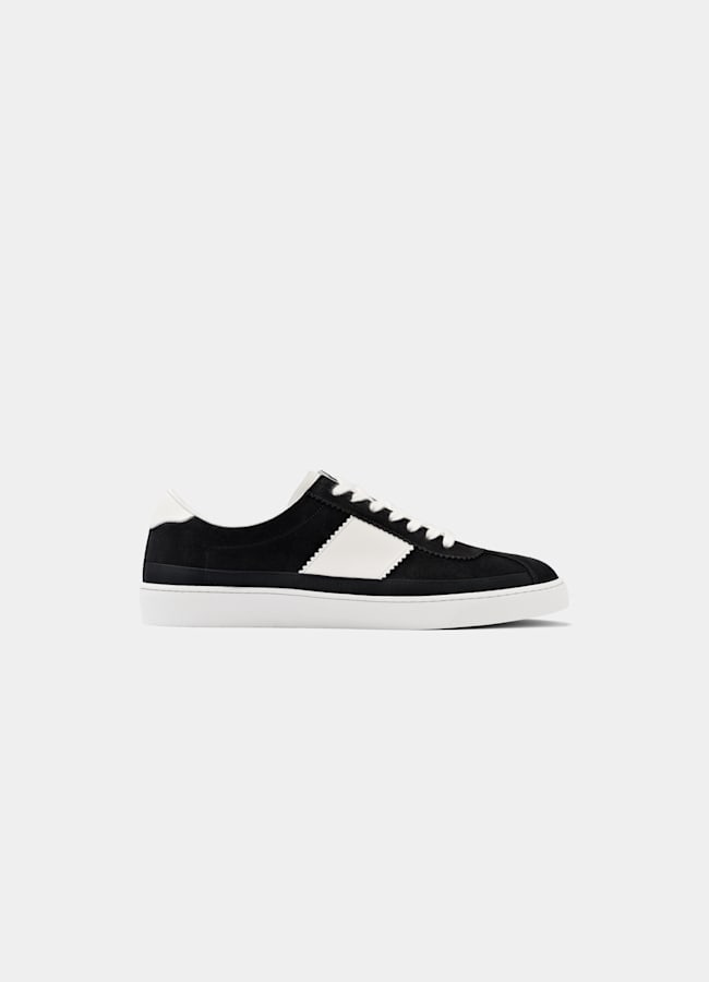 SUITSUPPLY Italian Calf Suede Black Sneaker