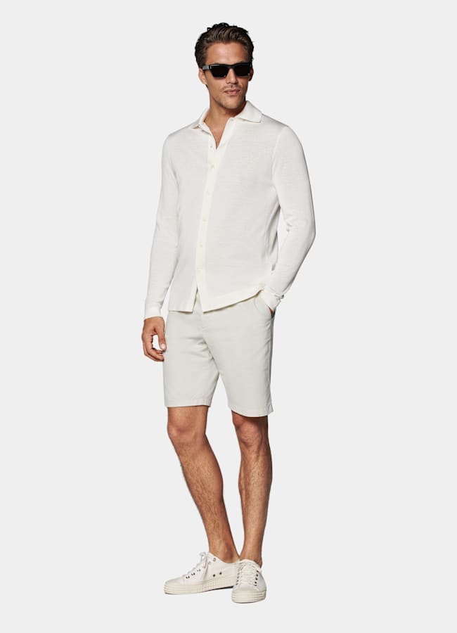 SUITSUPPLY Coton stretch - Di Sondrio, Italie Short Slim Leg sable