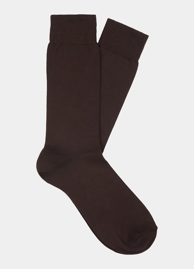 SUITSUPPLY Pure Cotton Brown Regular Socks