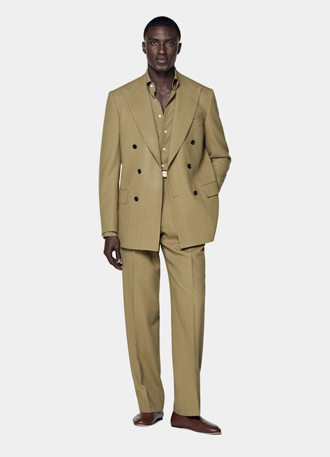 SUITSUPPLY All season Pure laine par Angelico, Italie Costume Milano coupe tailored fit vert moyen