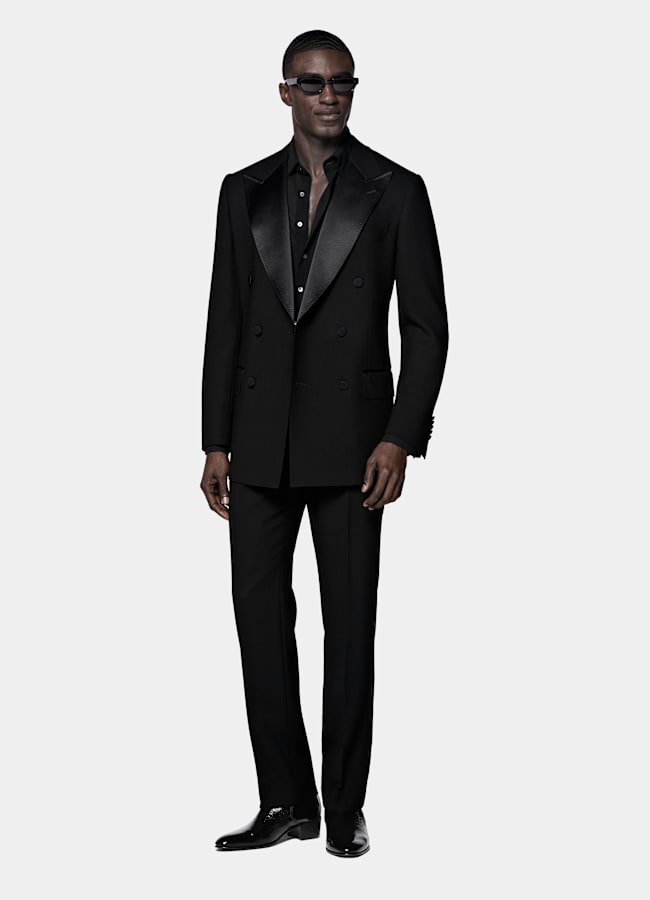 SUITSUPPLY All season Reine Schurwolle von Angelico, Italien Milano Smoking schwarz Tailored Fit