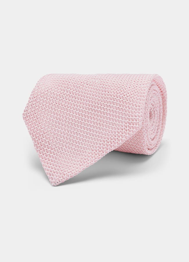 SUITSUPPLY Pure soie - Fermo Fossati, Italie Cravate grenadine rose