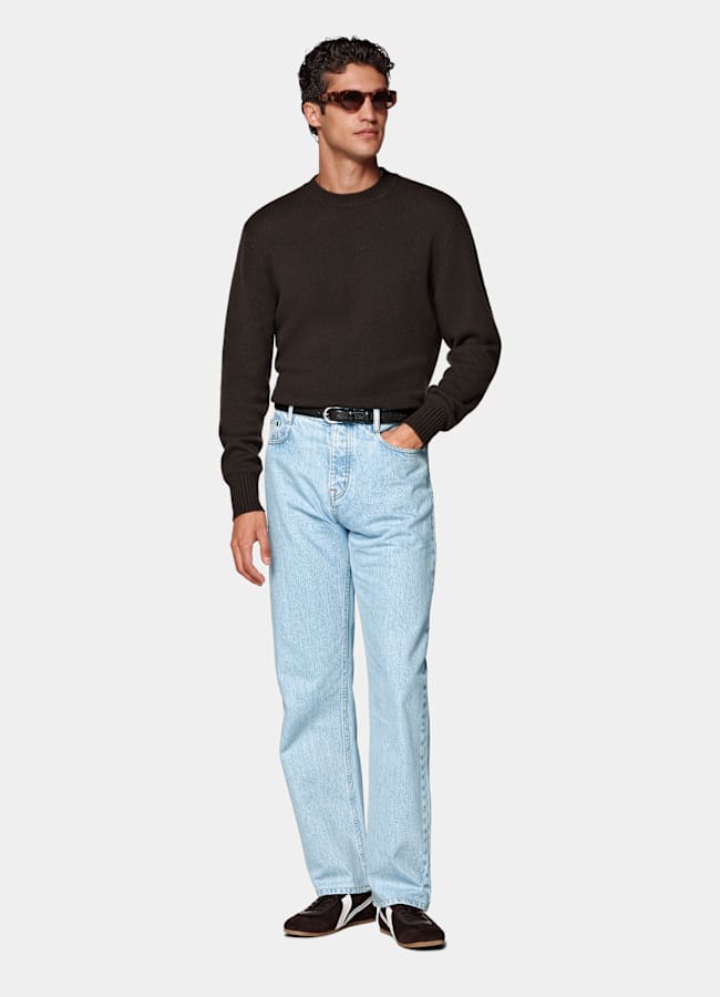 SUITSUPPLY All Season Pure Cotton by Candiani, Italy Light Blue Straight Leg Jeans