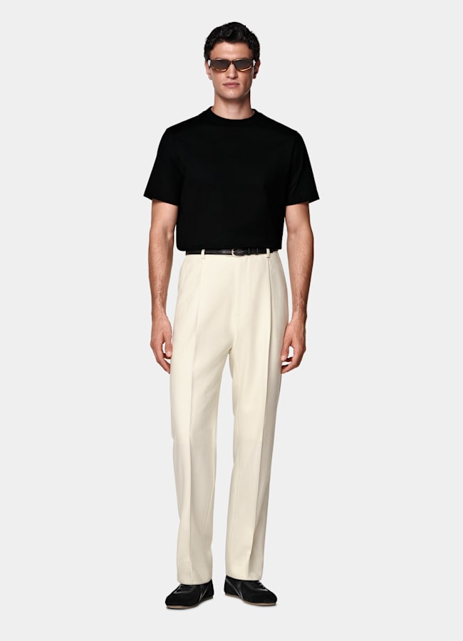 SUITSUPPLY Pure Cotton Black Crewneck T-Shirt