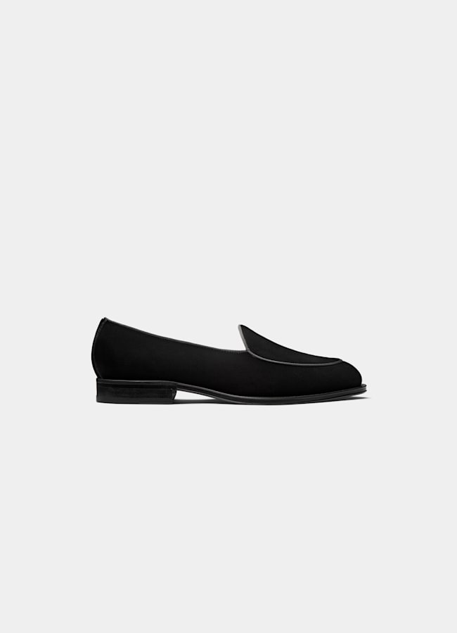 SUITSUPPLY Terciopelo de algodón Mocasines de gala negros