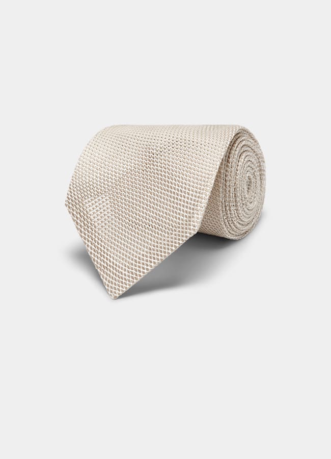 SUITSUPPLY Pure Silk Light Brown Tie
