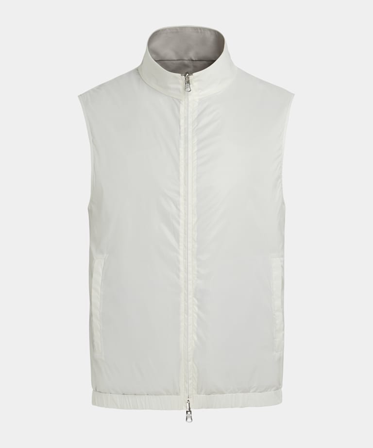 Off-White & Sand Reversible Vest
