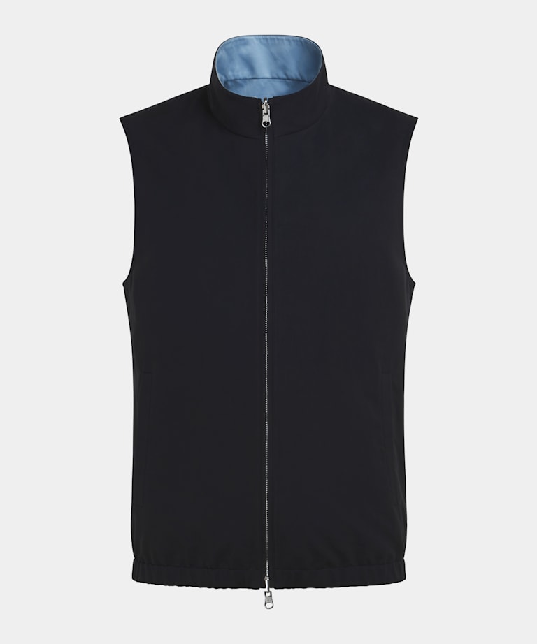 Navy & Light Blue Reversible Vest