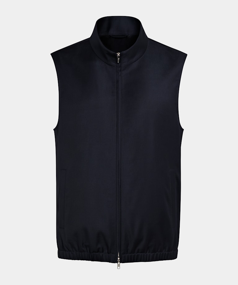 Navy Zip Vest