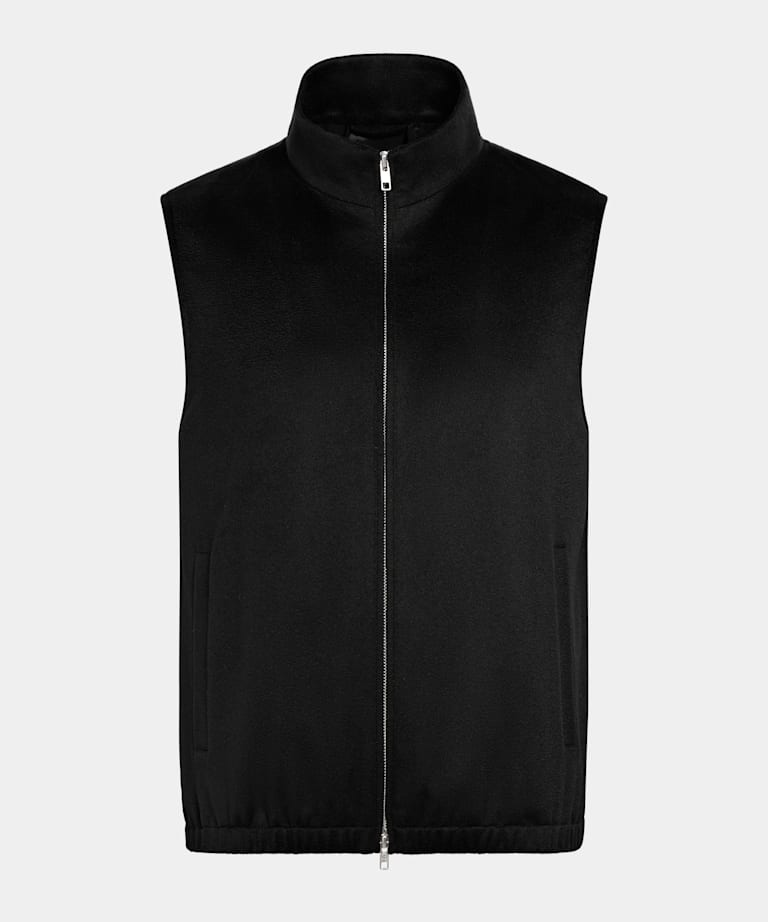 Veste sans manches zippée noire