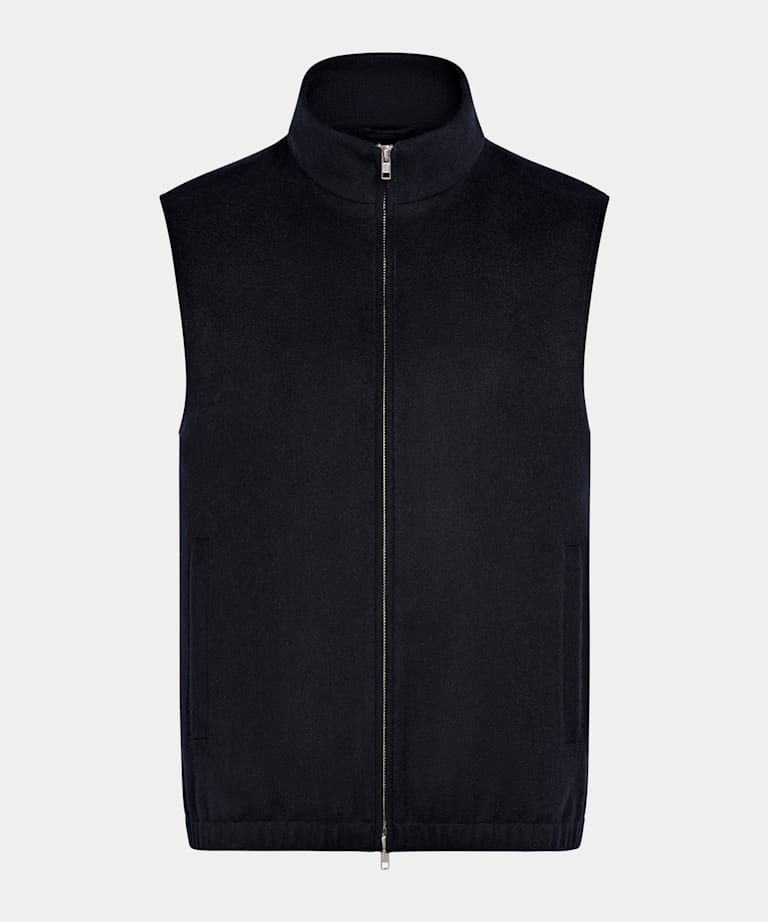 Navy Zip Vest