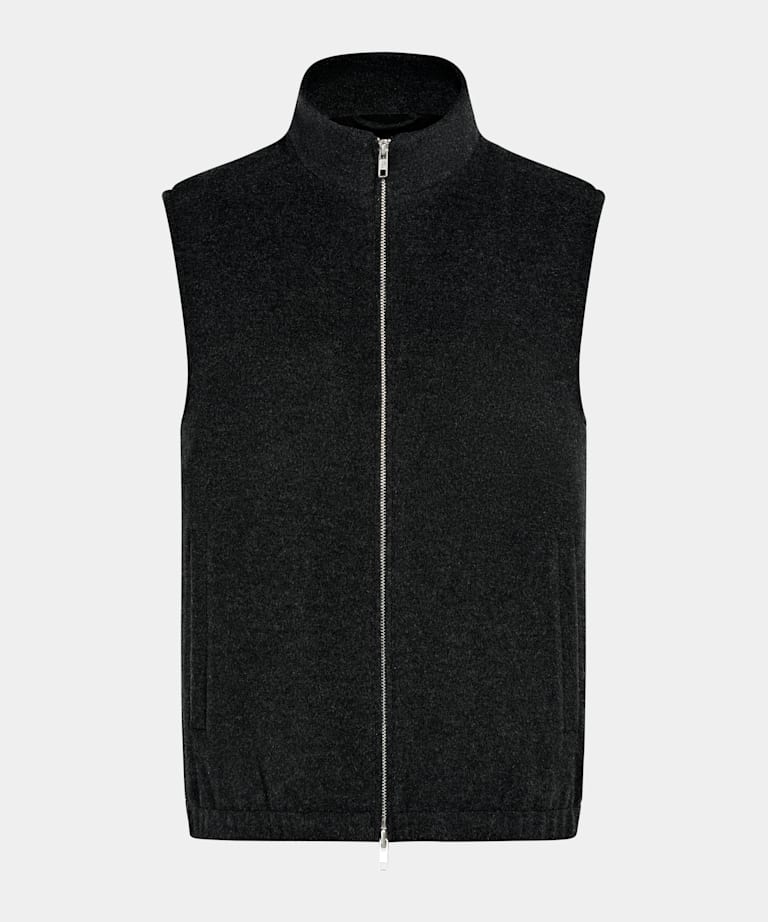 Dark Grey Zip Vest