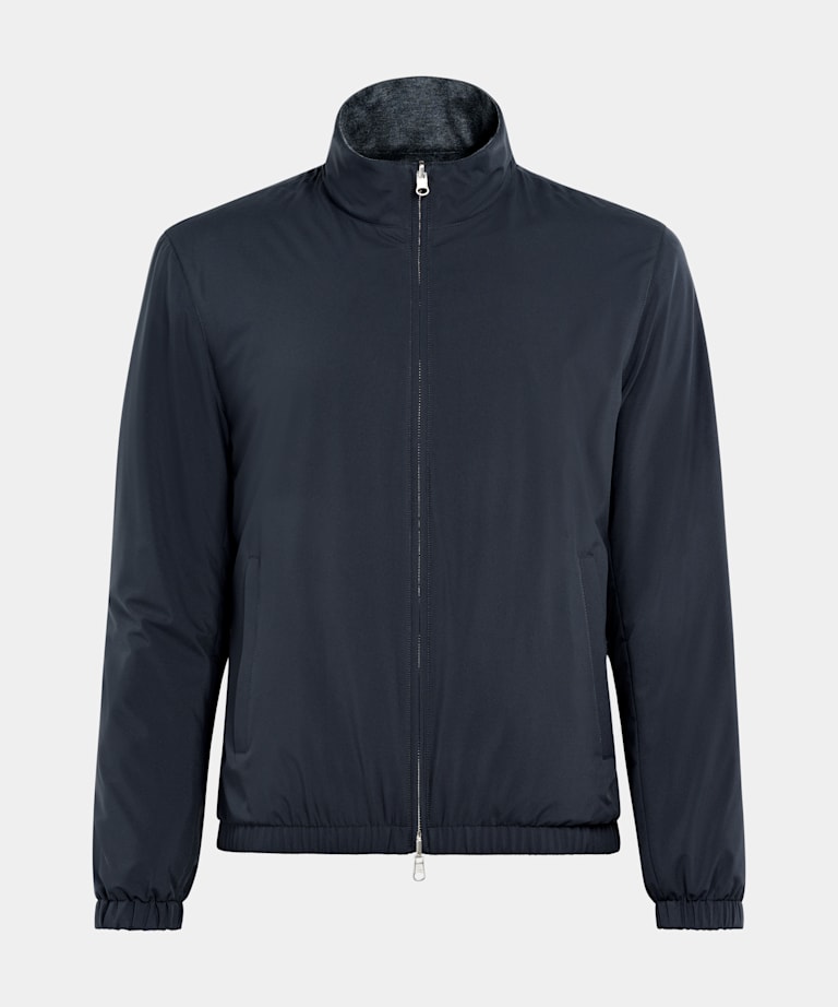 Navy Reversible Bomber Jacket