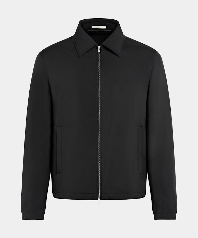 Black Down Bomber Jacket