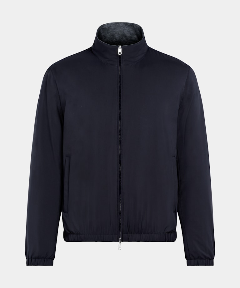 Bomber réversible bleu marine