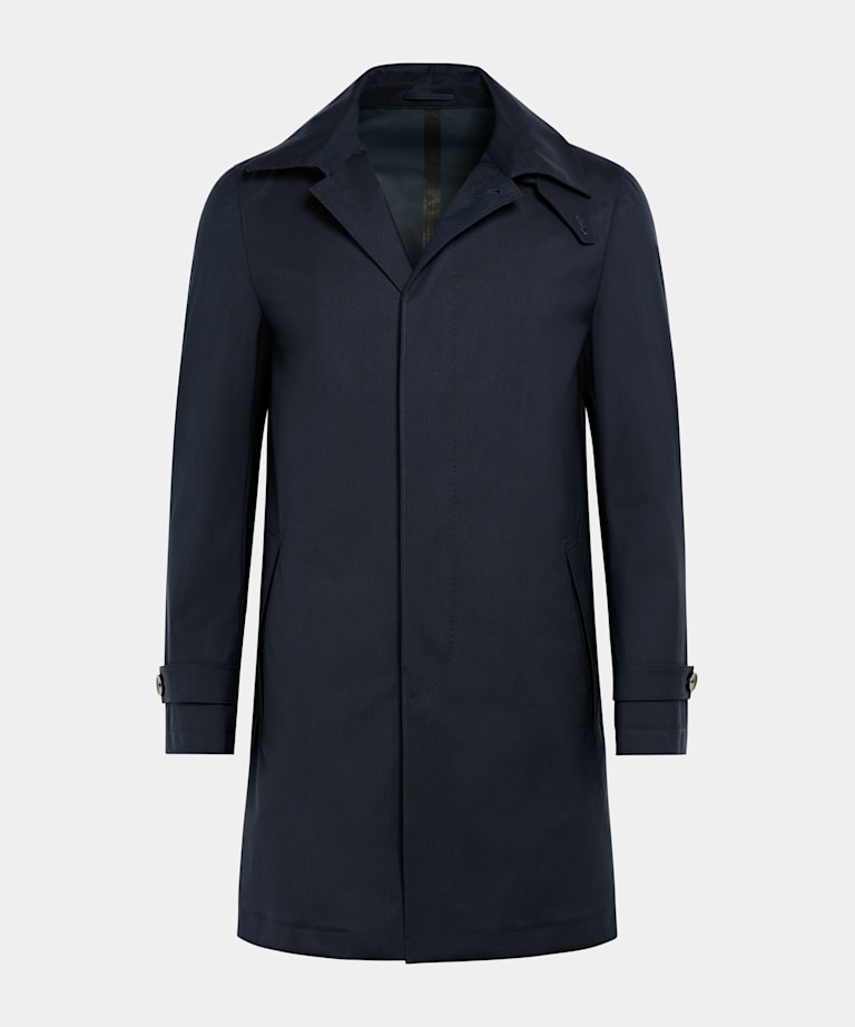 Manteau imperméable bleu marine