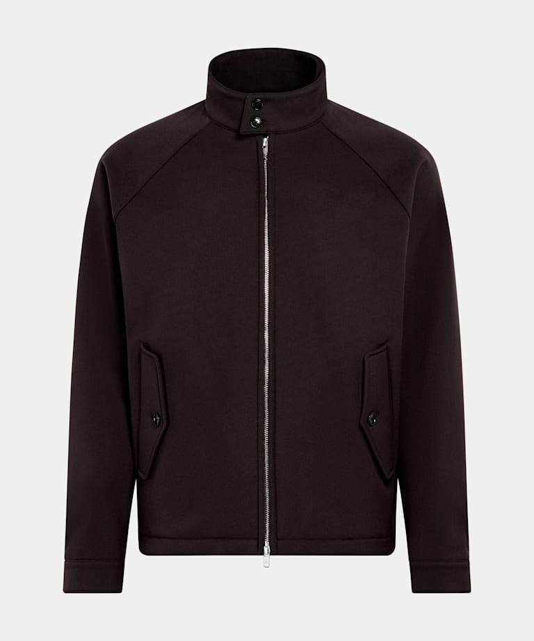 Dark Red Raglan Bomber Jacket