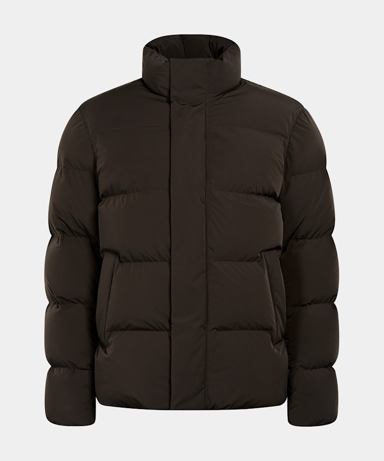 Dark Brown Puffer Jacket