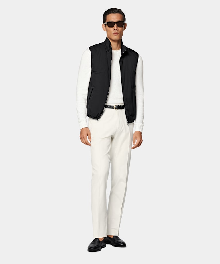 Black Light Padded Zip Vest