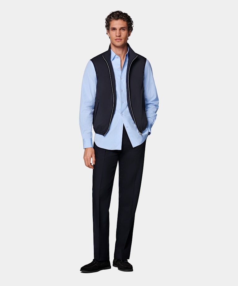 Navy Light Padded Zip Vest