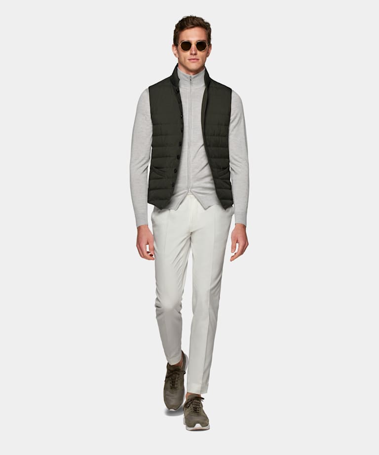 Mid Green Down Vest
