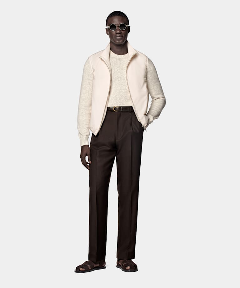 Off-White Light Padded Zip Vest