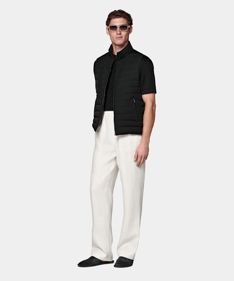 Zwarte Bodywarmer Down Zip