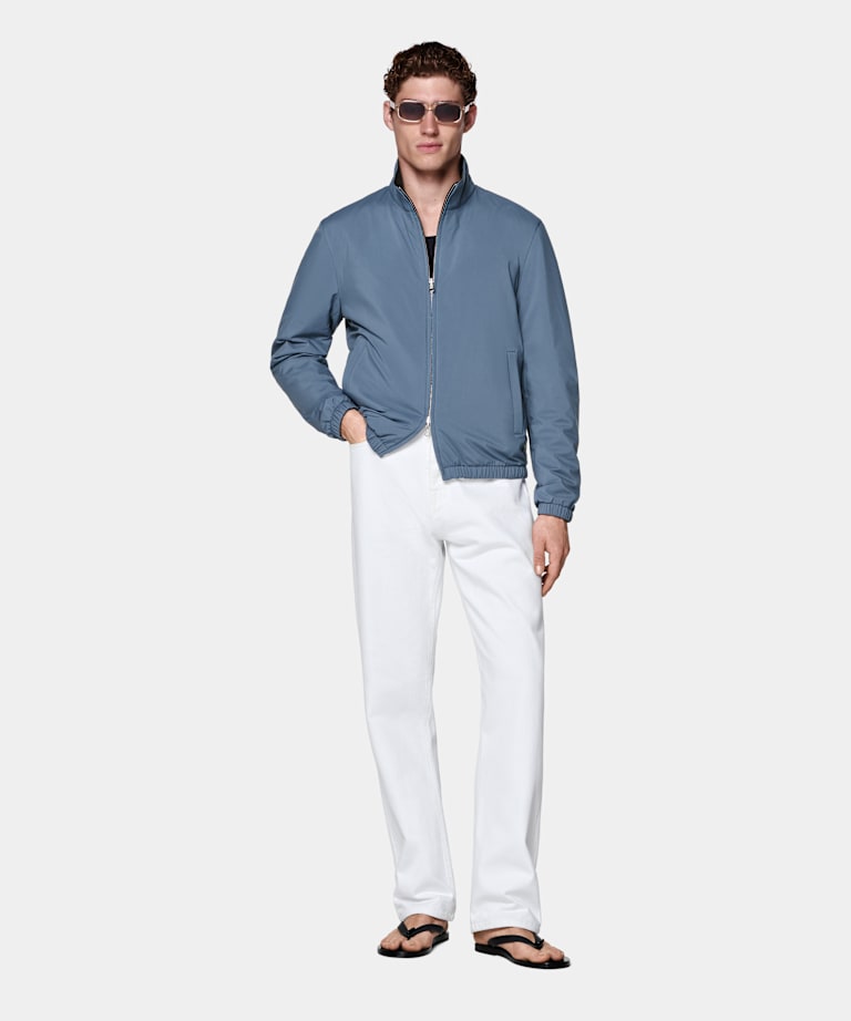 Blauw Reversible Bomberjack