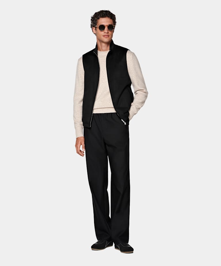 Veste sans manches réversible noire