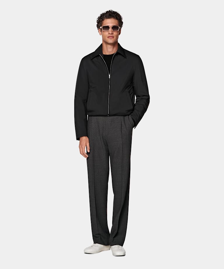 Black Down Bomber Jacket