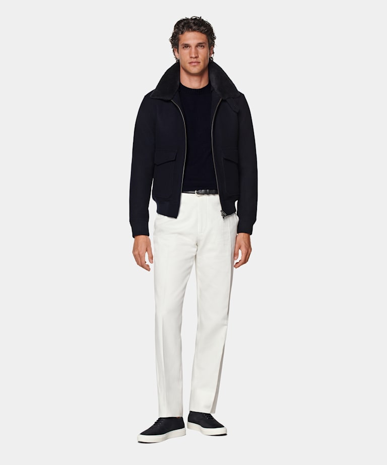 Navy Bomber Jacket